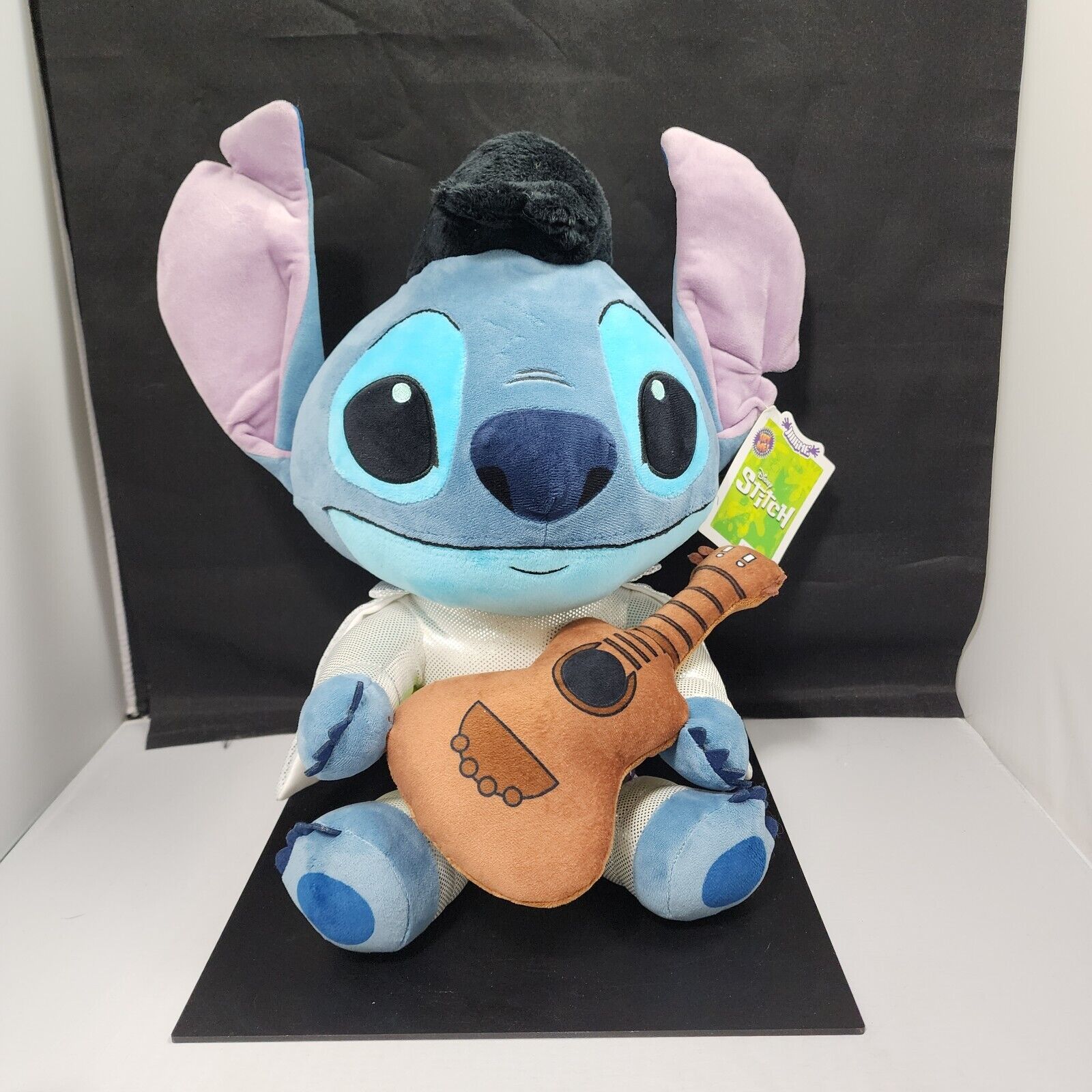 Disney Lilo & Stitch Elvis With Guitar Hugme Plush Stuffed Toy Blue NWT