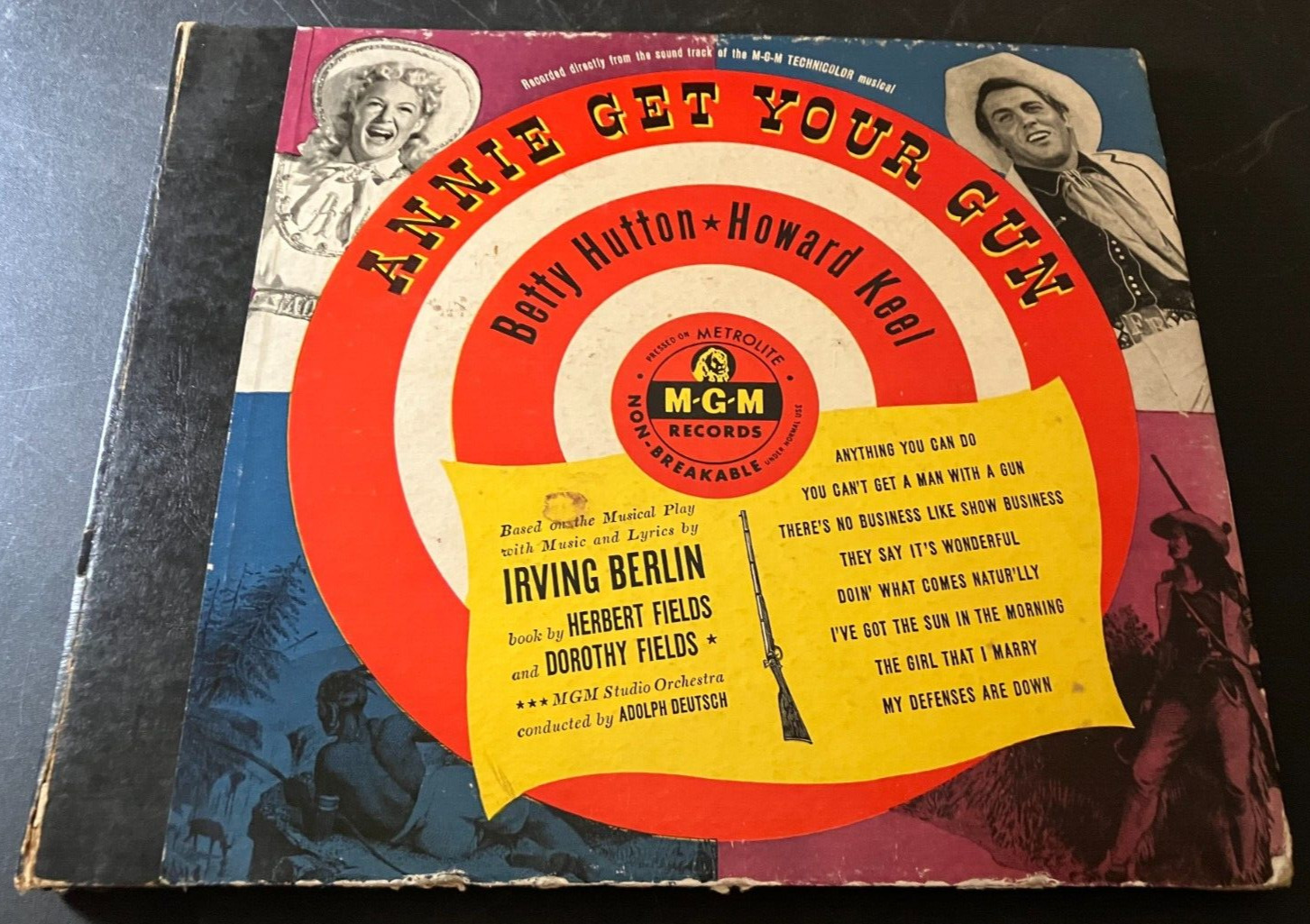 Vintage Annie Get Your Gun Musical Soundtrack - 4 Vinyl Record Box Set