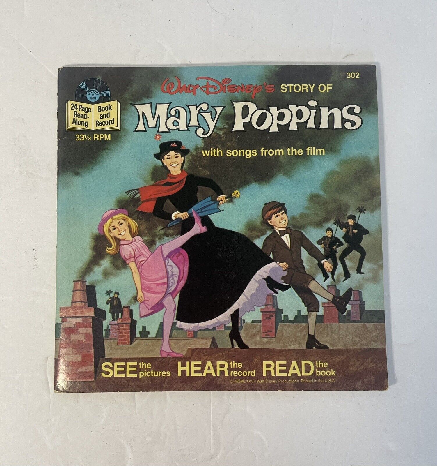 Walt Disney\'s story of Mary Poppins 7inch 45rpm Vinyl Disneyland – 302 LP (B1)