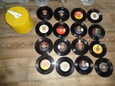 Vintage 60's DISK-GO-CASE,Mustard,very nice condition, +16 45 rpm records (hits) picture
