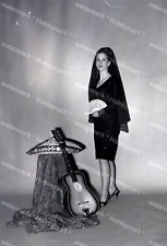 Beautiful Fashion Model Non Nude Sombrero Guitar 1960's Original Photo Negative picture