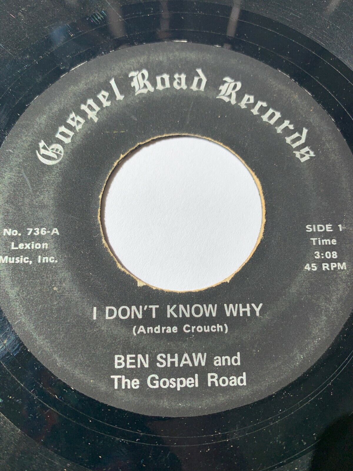 Unknown Cool Gospel Hillbilly 45/ Ben Shaw & Gospel Road \