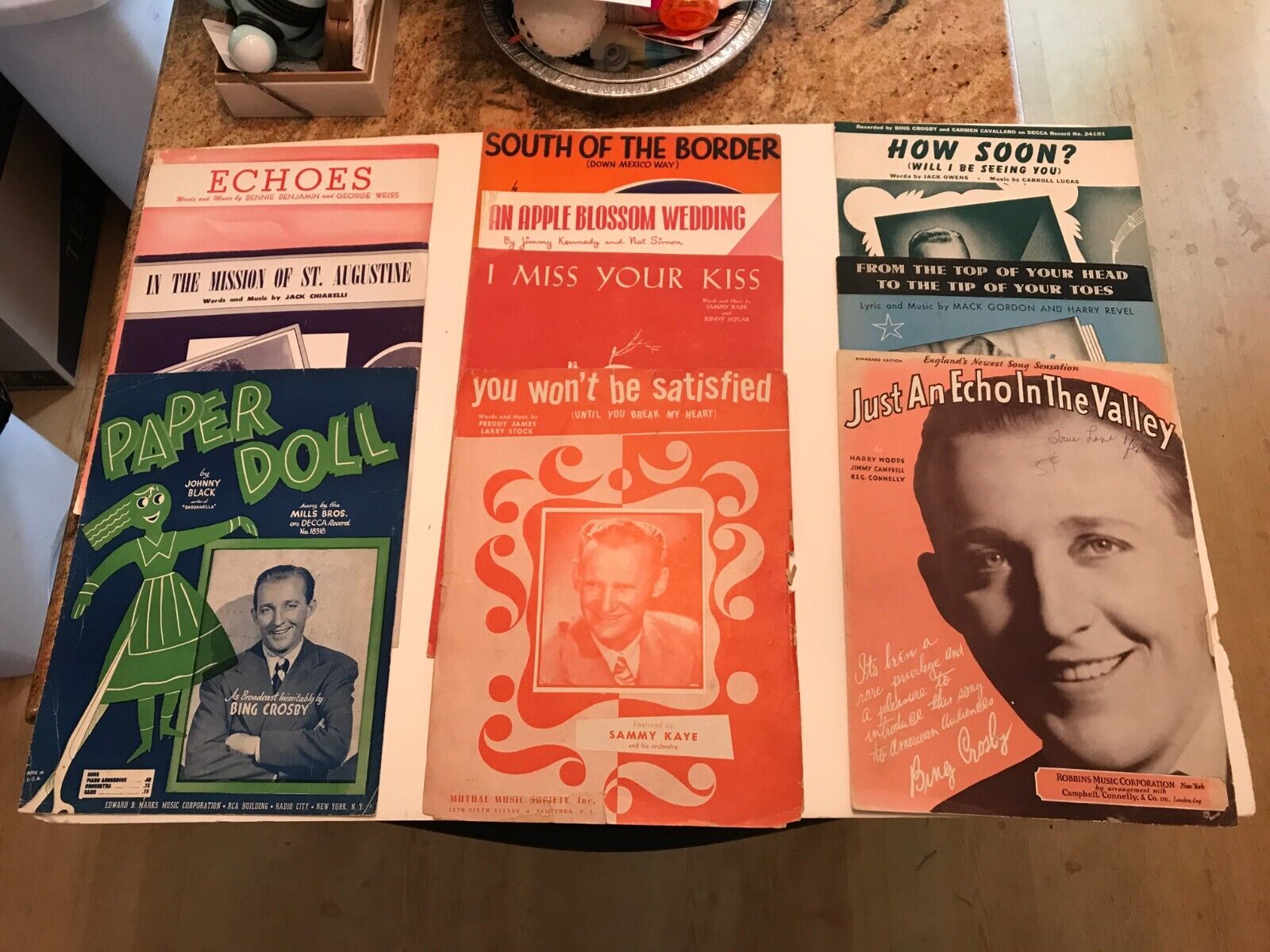 Vintage Sheet Music Lot of 10 items: See Pictures and Description for titles.