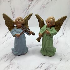 Vintage 1940’s Musical Angels Hard Plastic 3” Figurines U.S. Zone West Germany picture