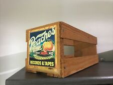 Vintage Peaches Records & Tapes 8 Track Cassette Tape Crate Box Storage Holder picture