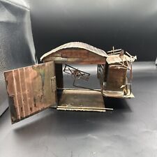 Vintage Copper Art Moving Airplane Music Box Airport Hangar fly me to the moon picture