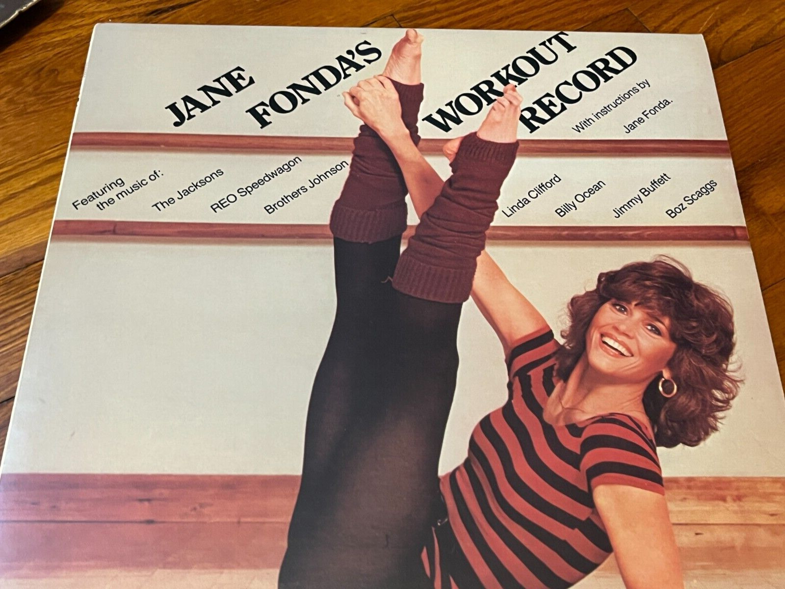 Jane Fonda\'s Workout Record Original 1981 DOUBLE LP NEAR MINT
