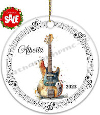 Personalized Guitar Bass Musical Instrument Christmas Ornament Tree Decoratio... picture