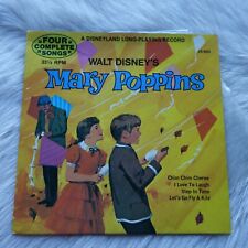 Vtg MARY POPPINS Vinyl Record 1972 Vtg Disneyland Record Vtg WALT DISNEY picture