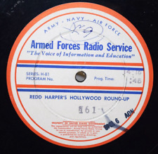 Red Harpers Hollywood Round-Up AFRTS Military Country Transcription Record VG+ picture
