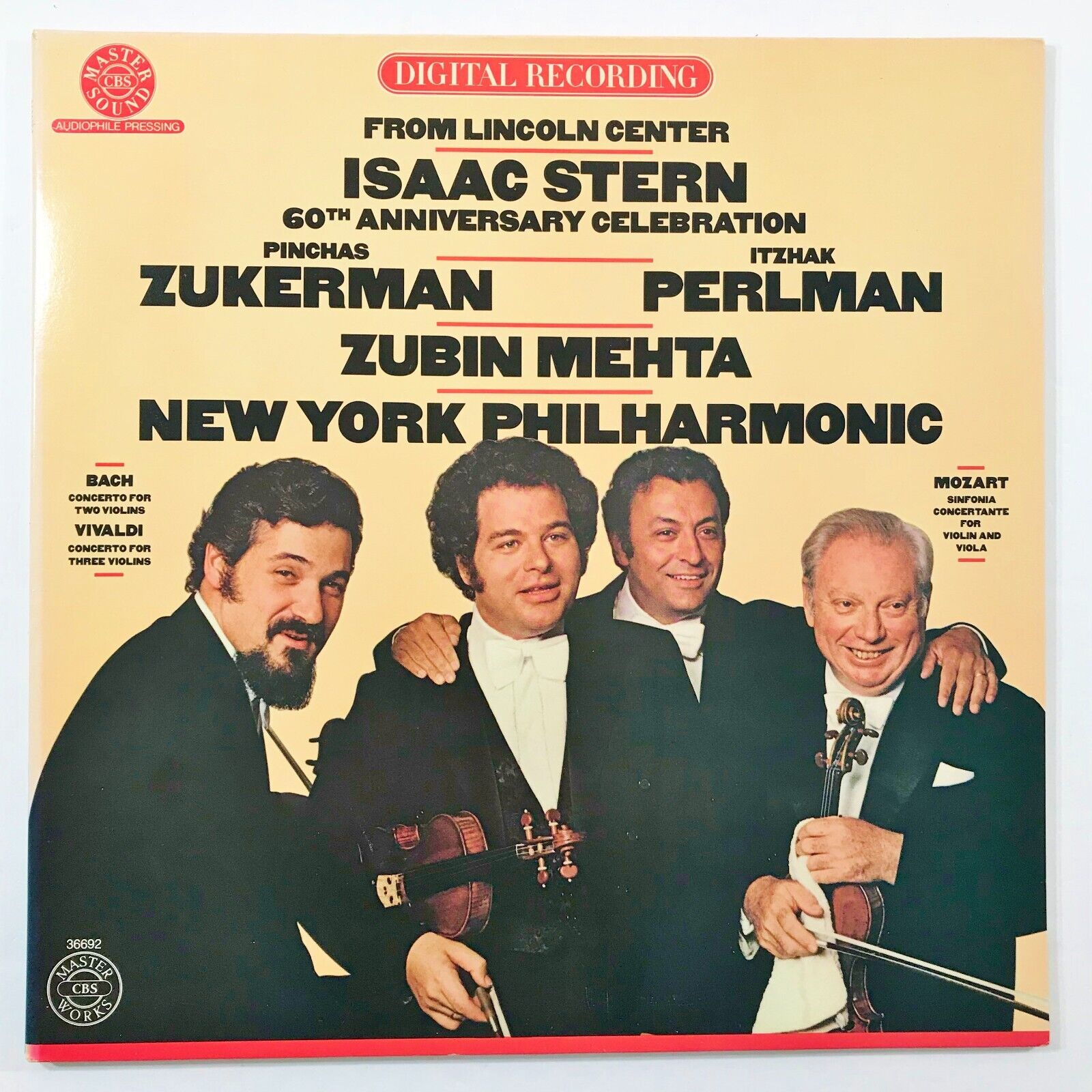 Isaac Stern PROMO 45 LP 60th Anniversary  US Pressing CBS 36692