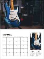 2023 Electric Guitar Wall Calendar w/ Fender Stratocaster Gibson Les Paul picture