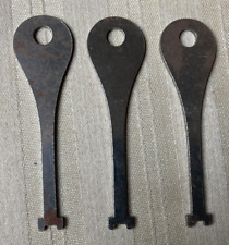 Vintage Round Top Long Flat Steel Skeleton Key 2 3/4