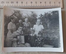 vintage photo soviet family village accordion music USSR 1950s picture