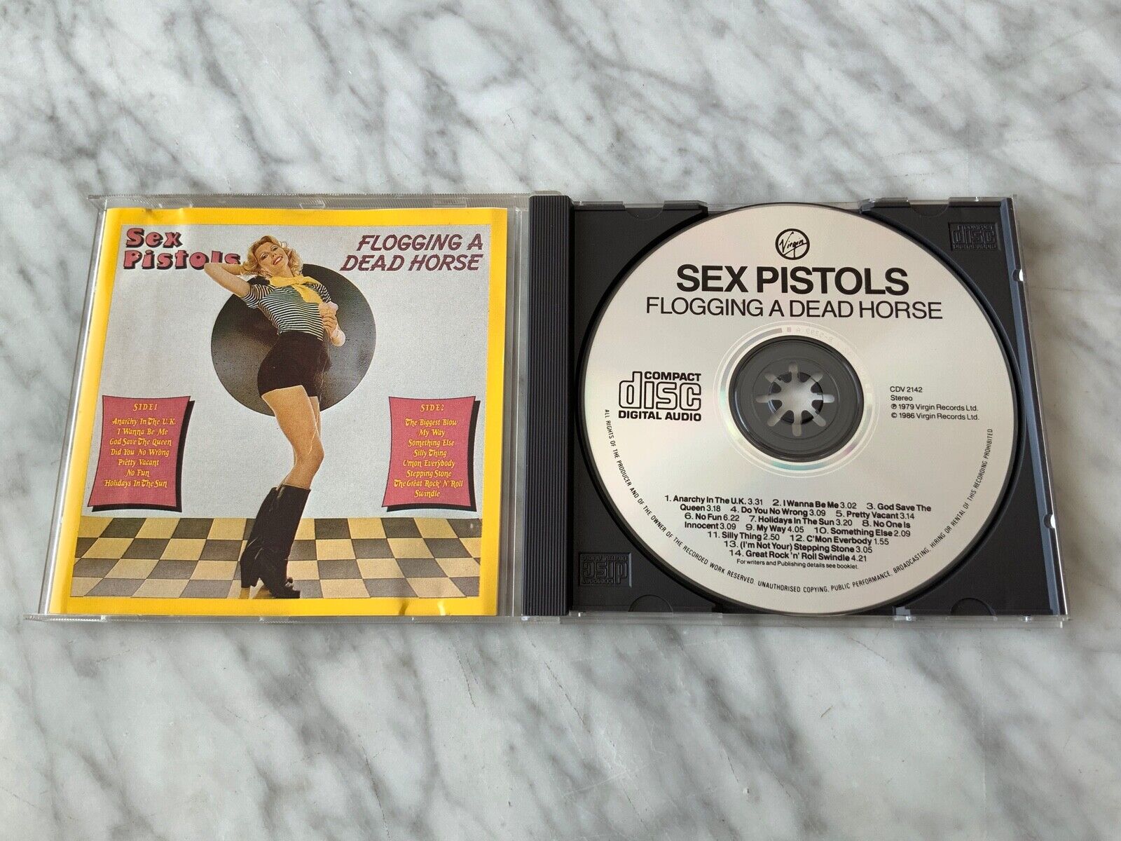 Sex Pistols Flogging A Dead Horse CD ORIGINAL UK IMPORT Virgin CDV 2142 RARE OOP