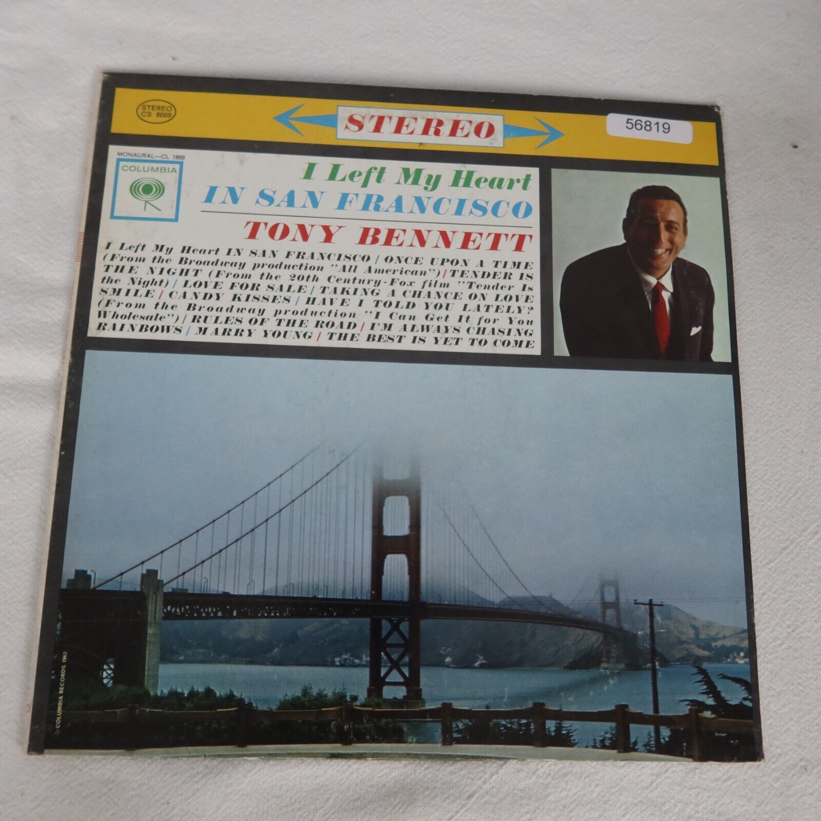 Tony Bennett I Left My Heart In San Francisco LP Vinyl Record Album