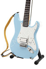 Miniature Guitar Strat Sky Blue & Strap picture