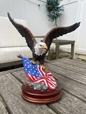 San Francisco Music Box Company American Eagle Muscial Figurine Americana VTG picture