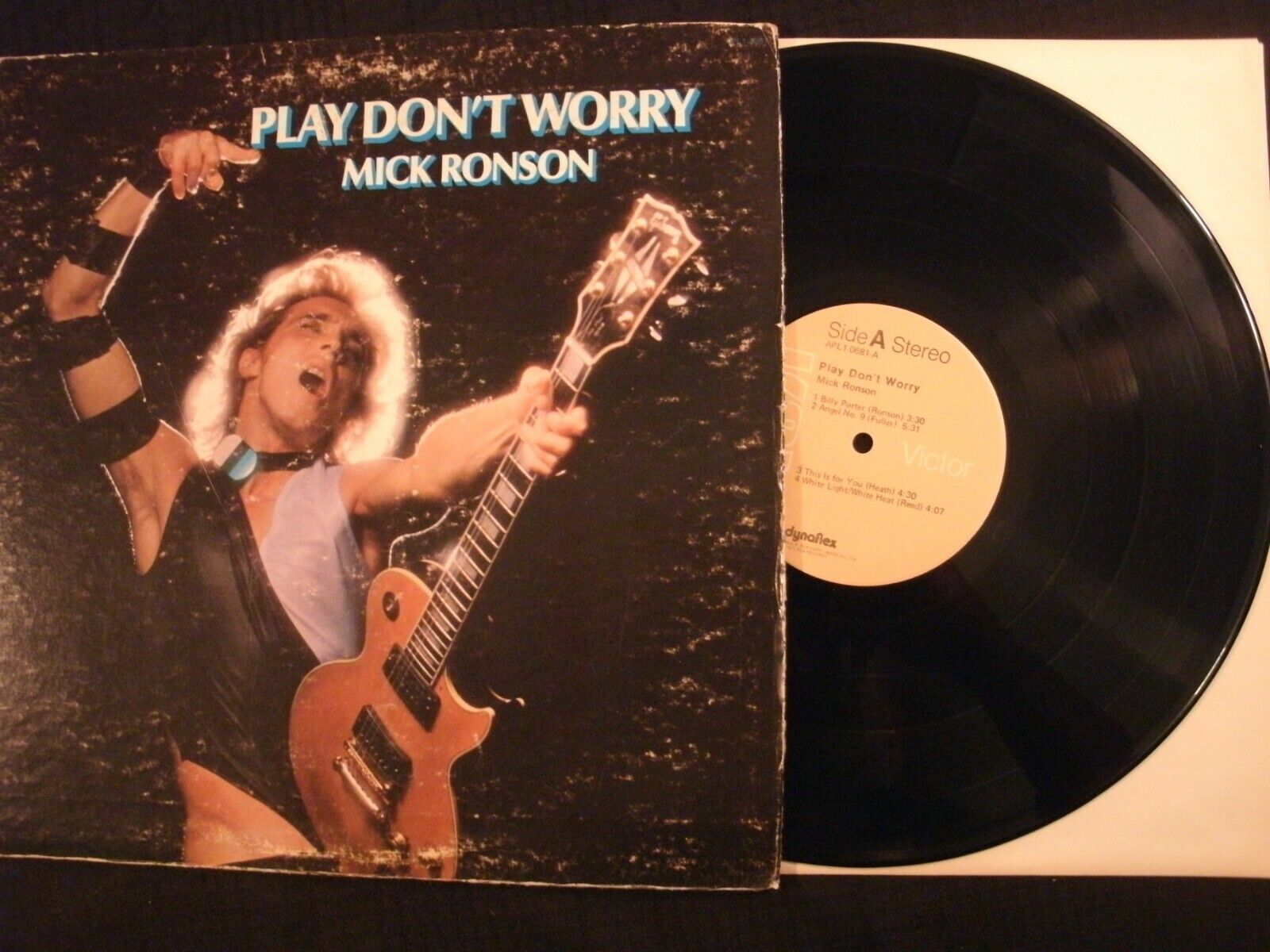 Mick Ronson ‎– Play Don\'t Worry - 1975 Vinyl 12\'\' Lp./ VG+/ Glam Hard Pop Rock