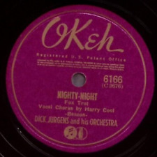 DICK JURGENS NIGHTY-NIGHT/LOAFIN' ON A LAZY DAY OKEH 78 RPM RECORD 108-36 picture
