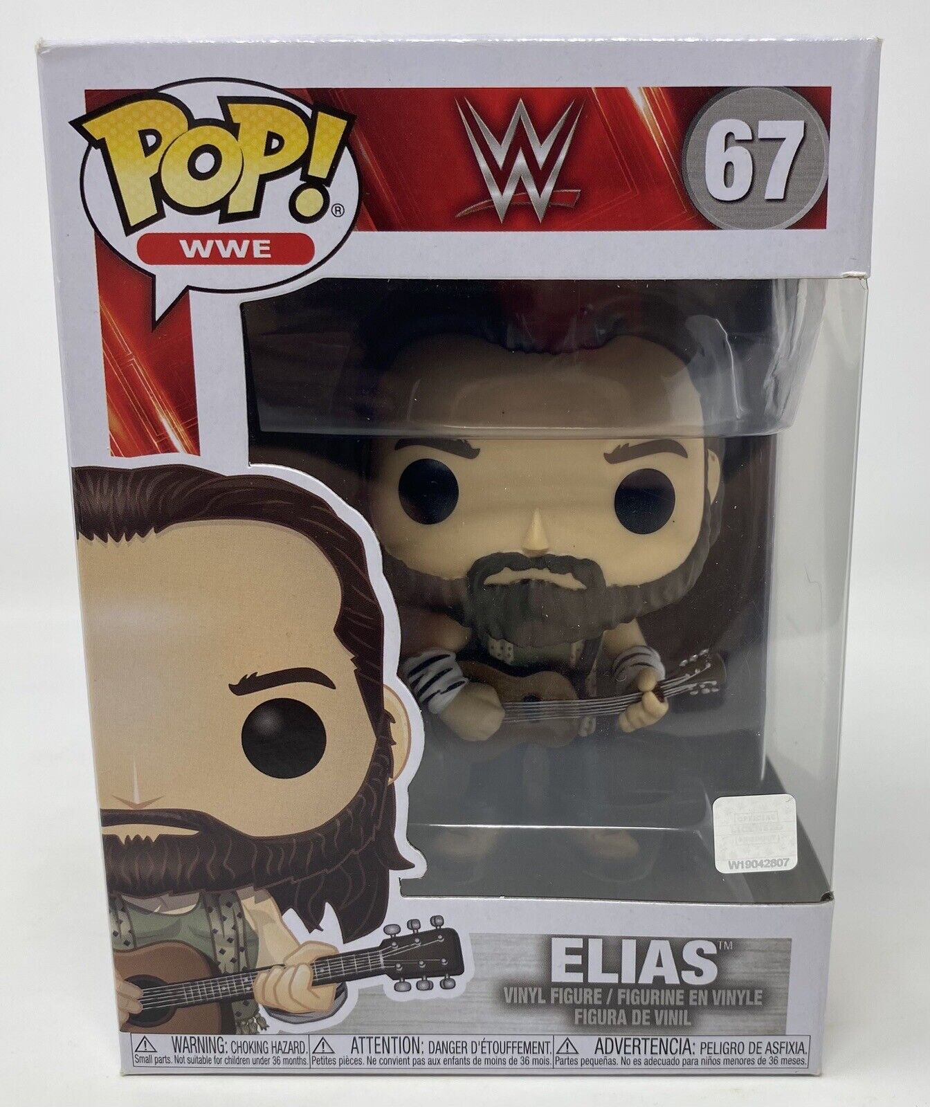 ELIAS Funko Pop 67 WWE Wrestling Vinyl Figure Toy In Box Wrestler 2019 Guitar