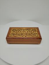 Vintage  Wood Lacquered Jewelry Music Box, Swiss Movement ,D6 picture