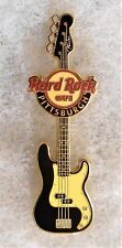 HARD ROCK CAFE PITTSBURGH BLACK YELLOW FENDER PRECISION BASS GUITAR PIN # 59030 picture