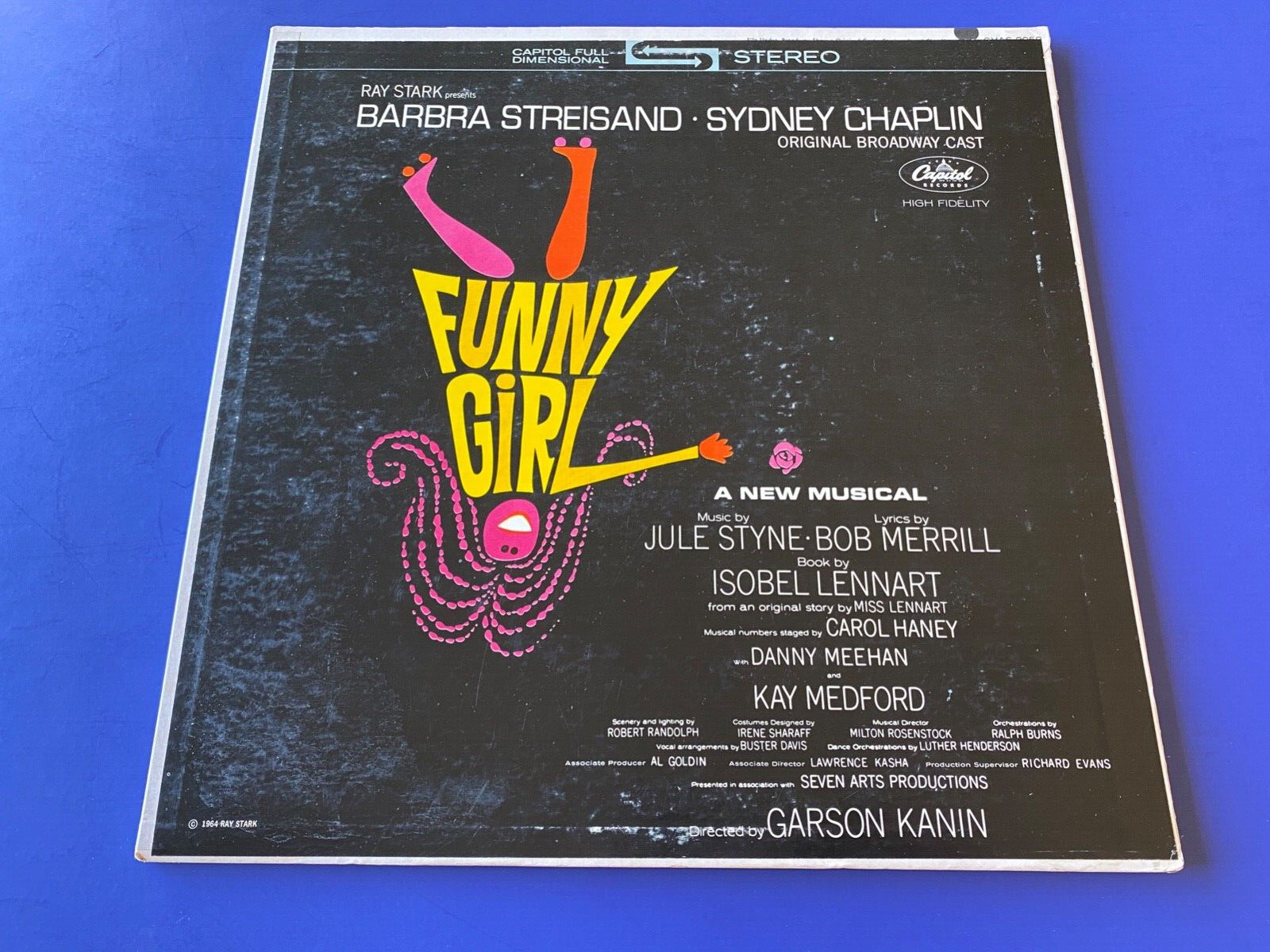 FUNNY GIRL Barbra Streisand Ray Stark Original Cast Capitol SVAS 2059 EX/EX 1964