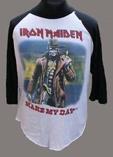 Iron Maiden Shirt Vintage Official - Make My Day Stranger In A Strange Land 1987 picture