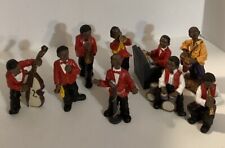 Vtg  African-American Black Jazz Band Set of 9 Drums Cello Piano Saxophone picture