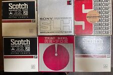 6-Reel to Reel 7-inch Pre Recorded Tape LOT vtg Audio Recording Scotch Sony picture