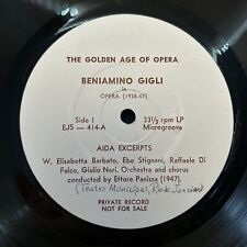BENIAMINO GIGLI EJS 414 THE GOLDEN AGE OF OPERA PRIVATE RARE VTG #1 picture