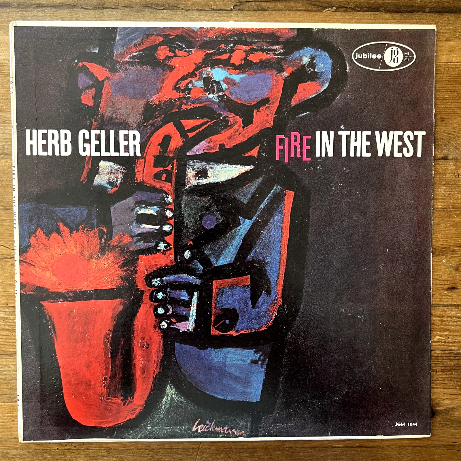 Herb Geller Fire In The West Jubilee JGM 1044 Mono Kenny Dorham Jazz LP