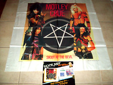 VINTAGE 1984 MOTLEY CRUE ROCK ART TAPESTRY Shout At The Devil LP RARE 45