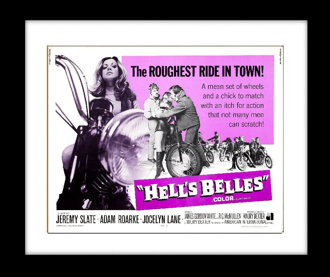 HELLS BELLES B Movie retro kitsch  Vintage style Framed Poster Print 