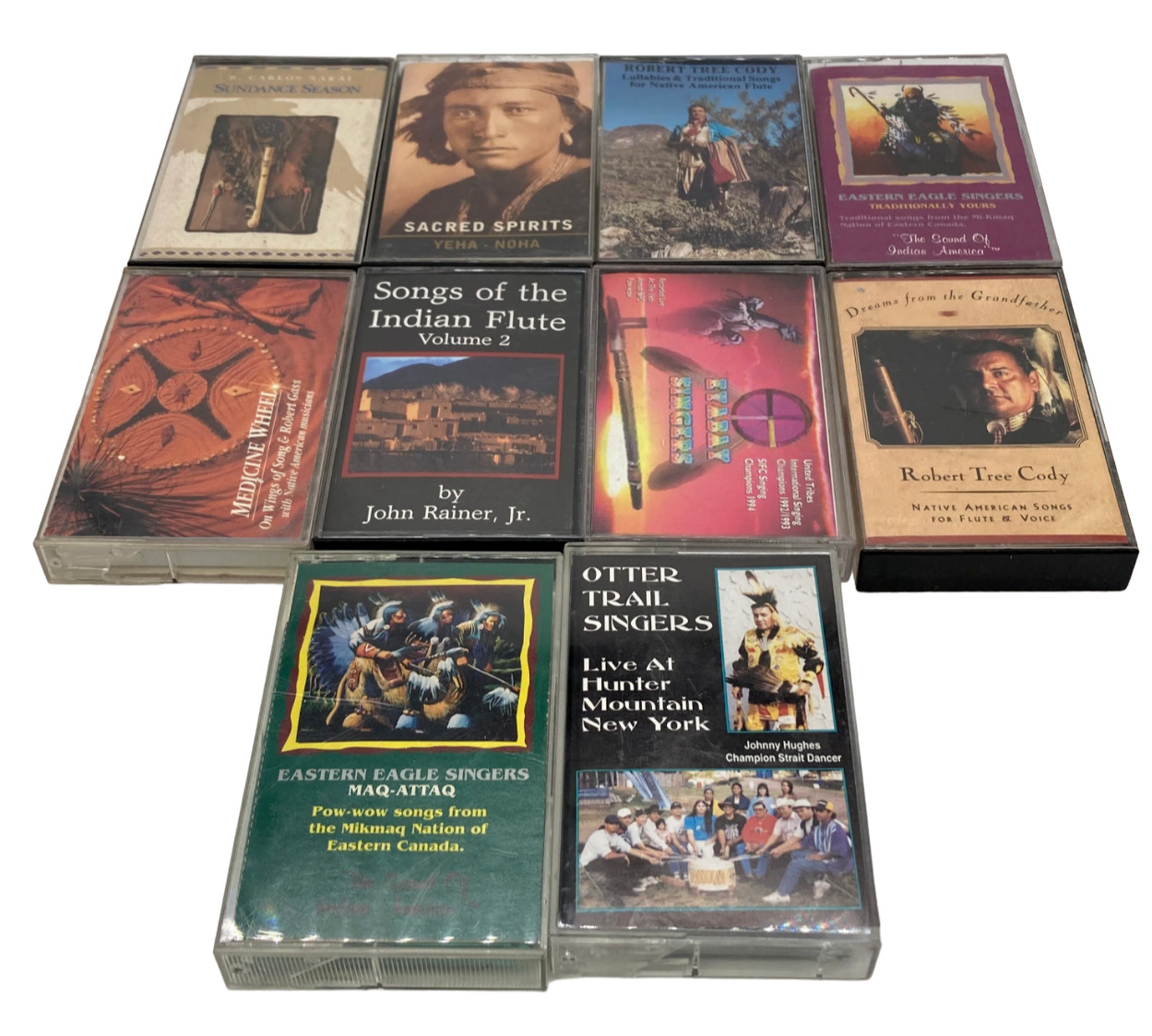 10 Vintage Native American Indian Music Cassettes