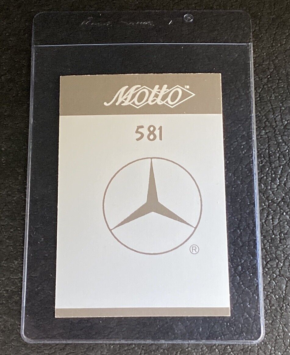 Mercedes Benz Card 1987 Motto Trivia Game Car Automobile Logo 80s Vintage 1980s