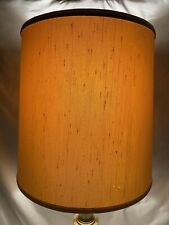 Vintage Very Large Tall Drum Lampshade Lamp Shade w/Gold Trim picture