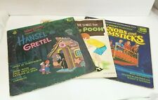 Vtg Walt Disney Records Lot of 3 Bedknobs, Hansel and Gretel, Winne the Pooh picture