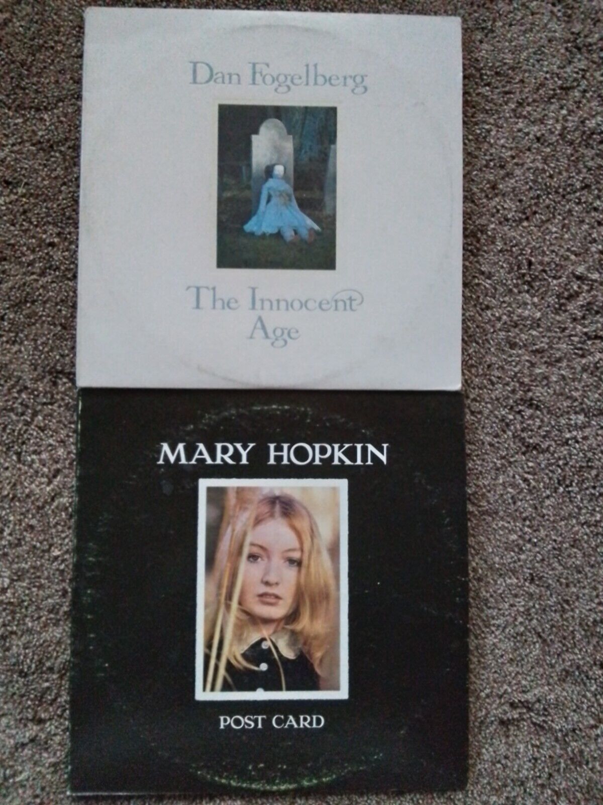 TWO VINTAGE FOLK/ROCK VINYL RECORD ALBUMS FEATURING MARY HOPKINS