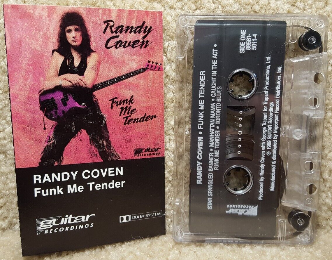 Vintage 1989 Cassette Tape Randy Coven Funk Me Tender Guitar Recordings