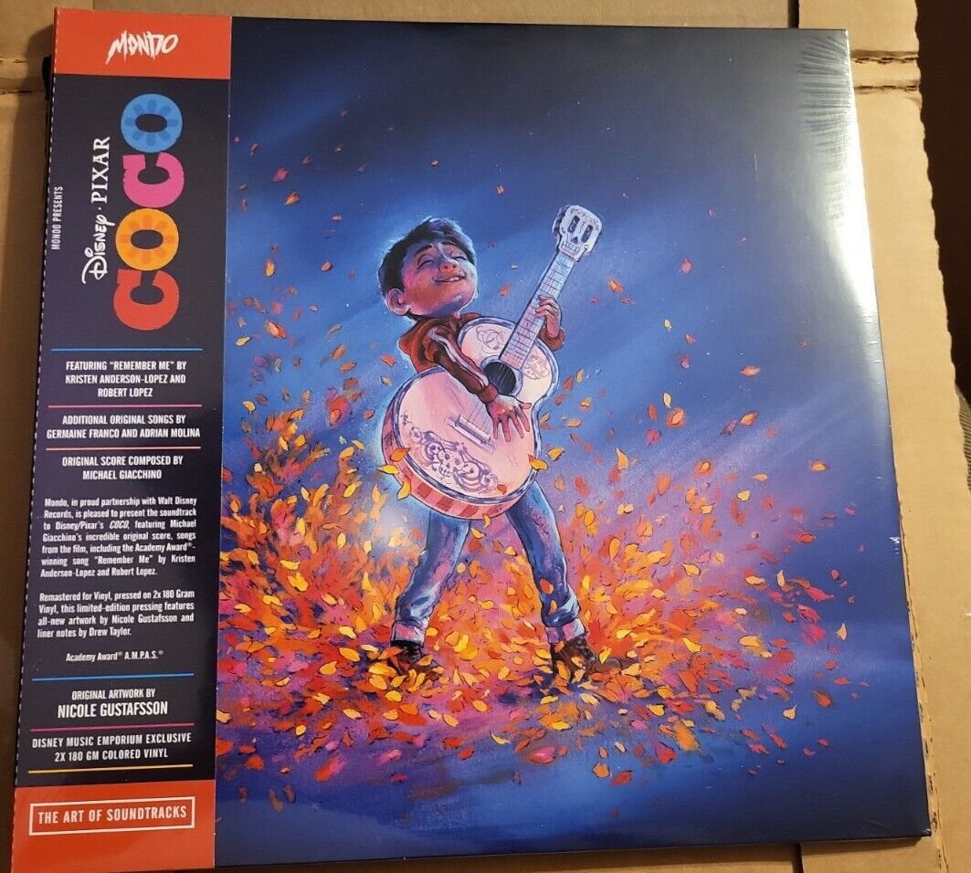 Coco Disney Original Motion Picture Soundtrack 2XLP Splatter Vinyl by Mondo NEW