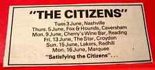 The Citizens UK Tour/Gig Vintage ORIG 1980 Press/Mag ADVERT 3.5