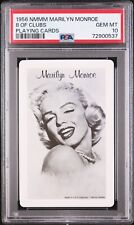 PSA 10 Marilyn Monroe 1956 NMMM 8 Of Clubs Playing Card Trading Vintage Gem Mint picture