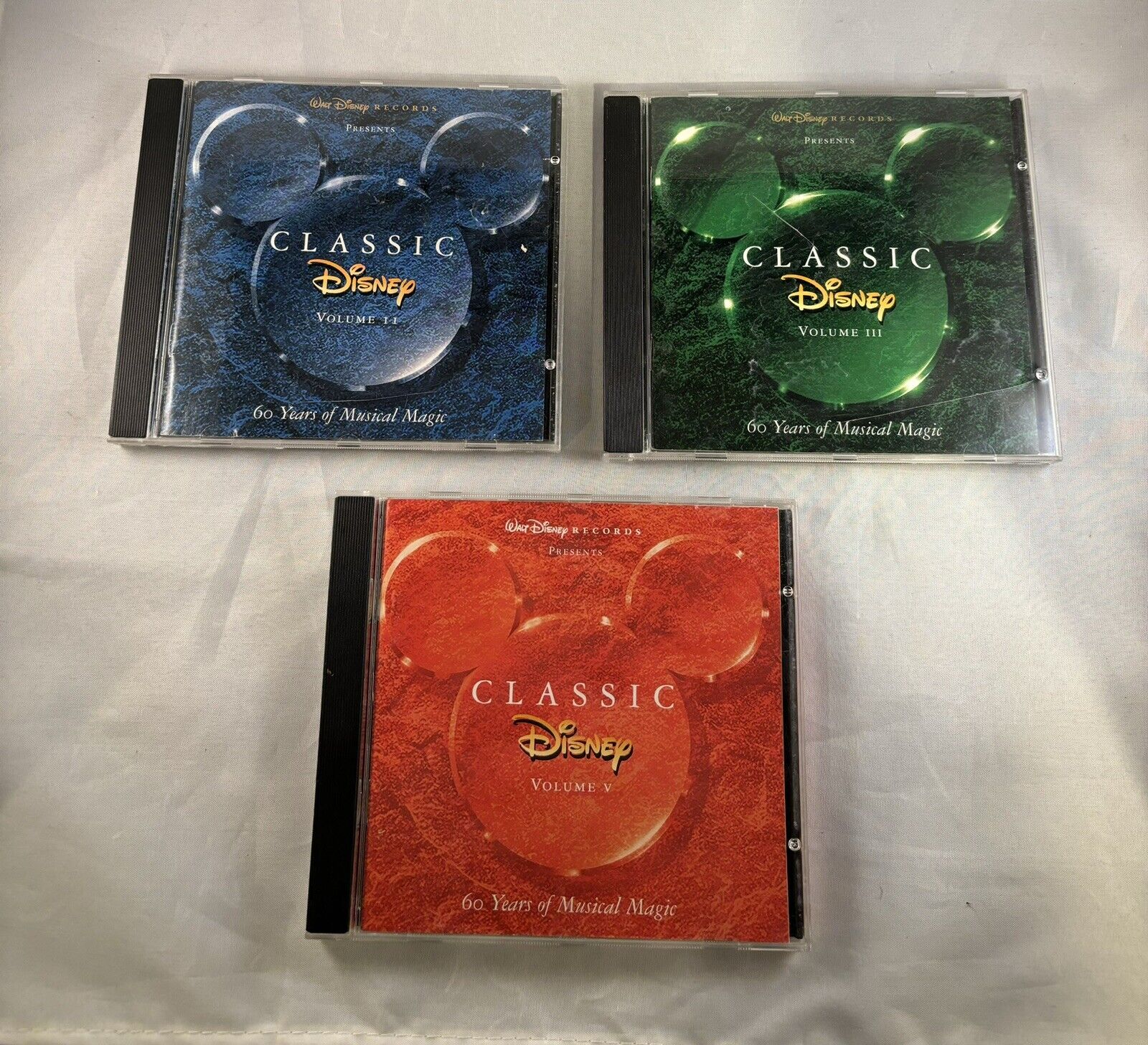 Vintage Disney-60 Years of Musical Magic CD\'s-II,III,V-Lot