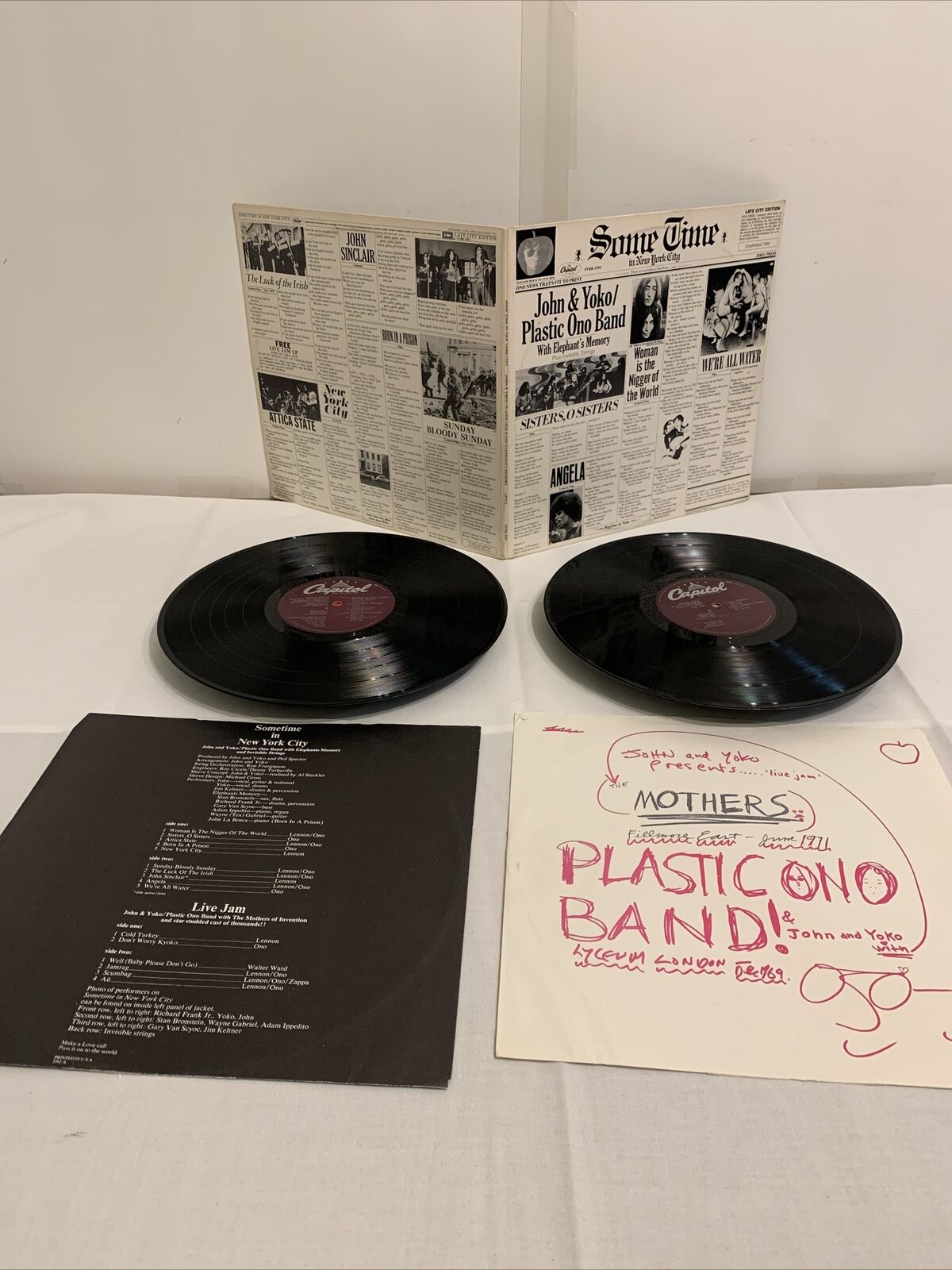 John Lennon & Yoko Ono Some Time In New York SVBB 3392 Vinyl 1972 Lp Capitol R10