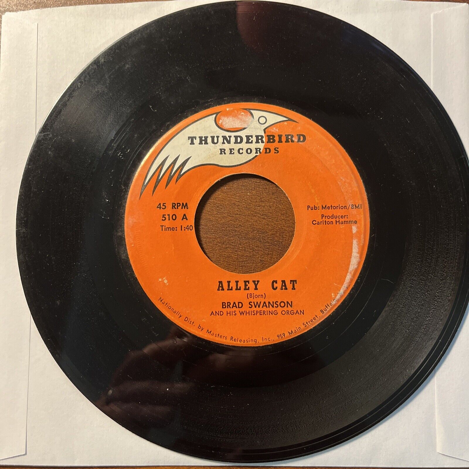 Brad Swanson - Alley Cat - 60\'s POP Thunderbird Records - 510 - 7\