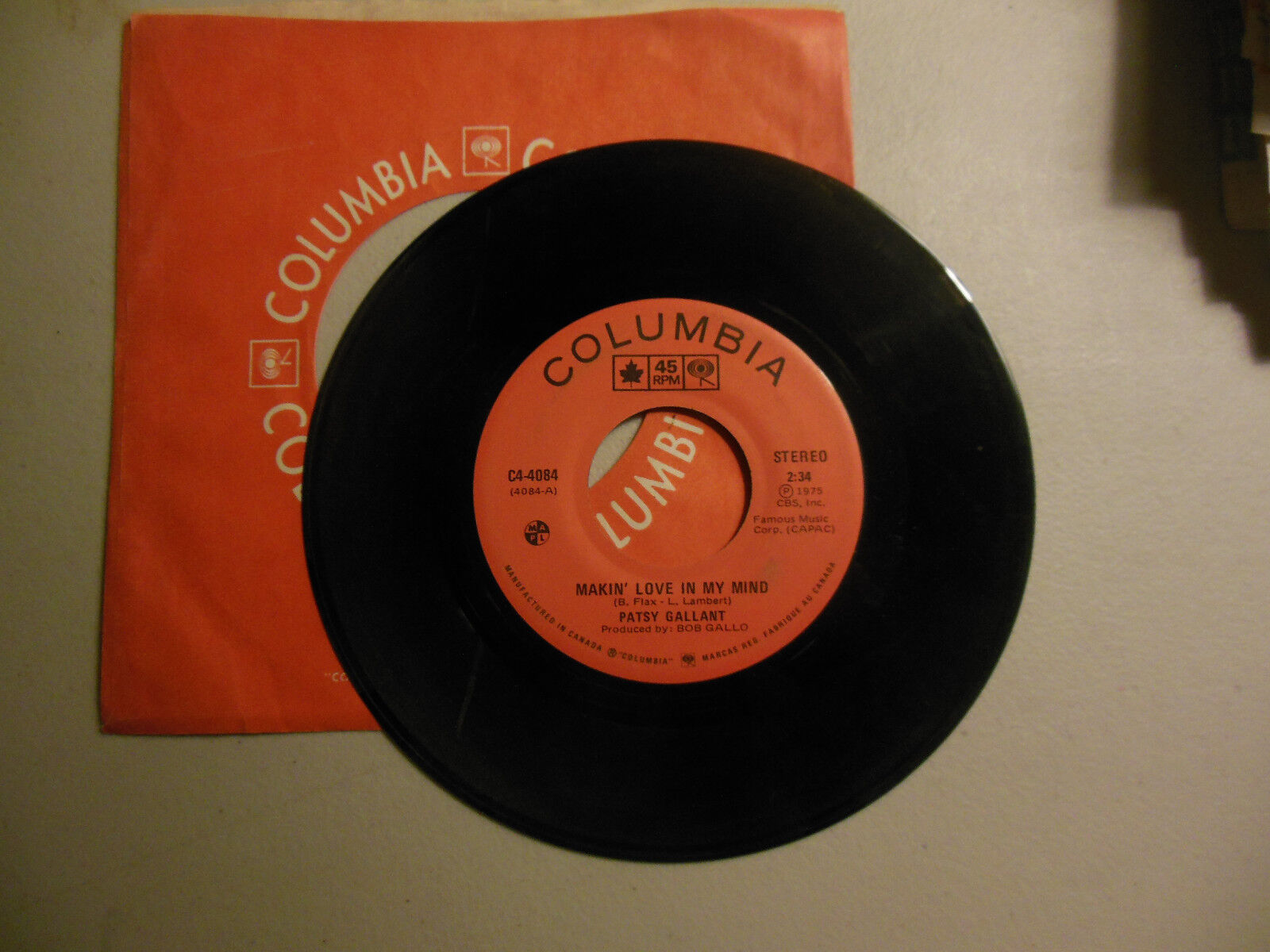 PATSY GALLANT makin love in my mind / part 2  COLUMBIA 45