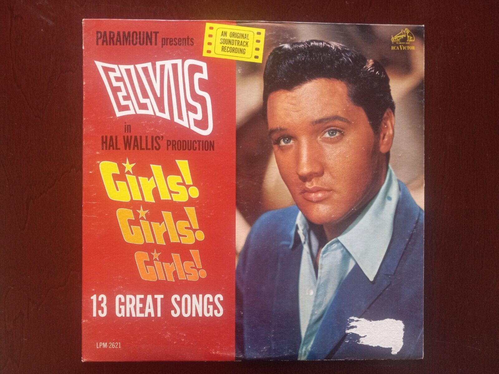 Elvis Presley Girls Girls Girls Rca Victor LPM 2621 Record Album Vinyl LP