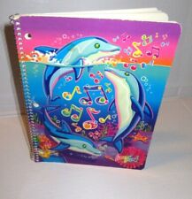 VTG Lisa Frank 3 Dolphins Spiral Theme Book Notebook Musical Notes Ocean USA picture